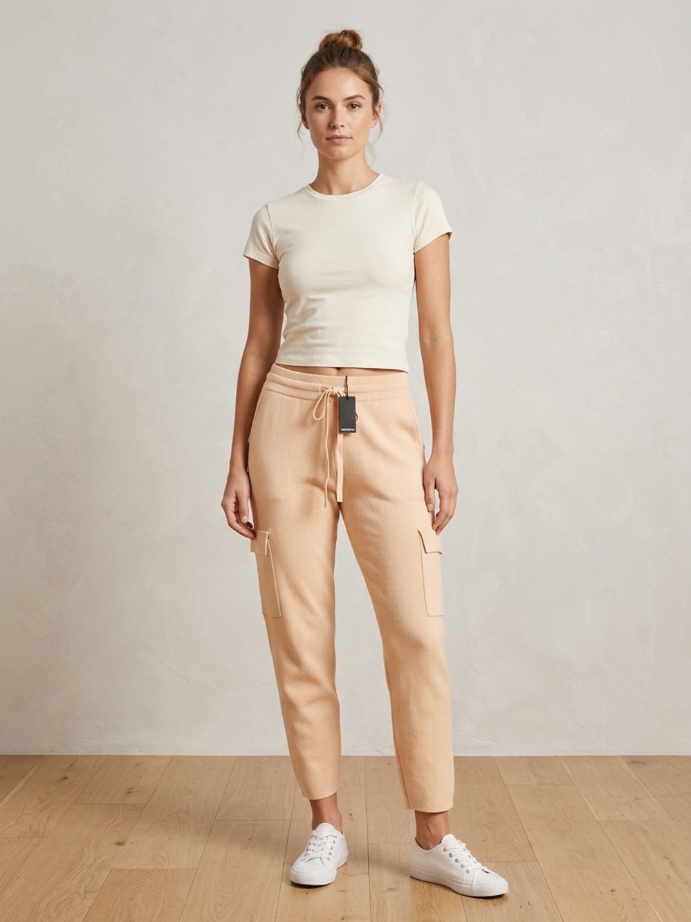 Monrow NWT Women's Sweater Cargo Jogger Pants SZ XL - cardigan matchup on site